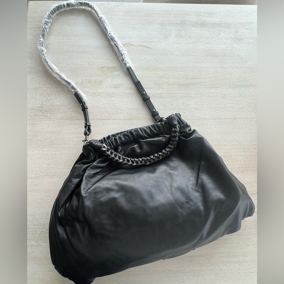 NWT Elie Tahari 100% Leather “Ruby” Hobo in Black - Picture 1 of 16